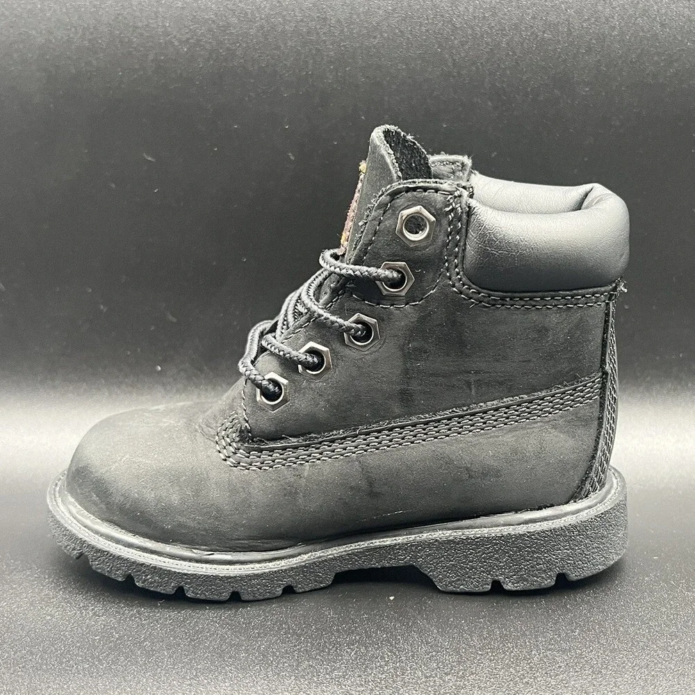 Timberland Premium Waterproof Black Suede High‎ Top Boots - Baby Toddler Size 7